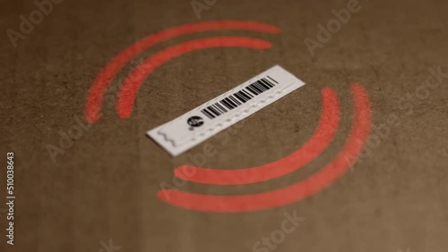RFID tag communicating with electronic reader