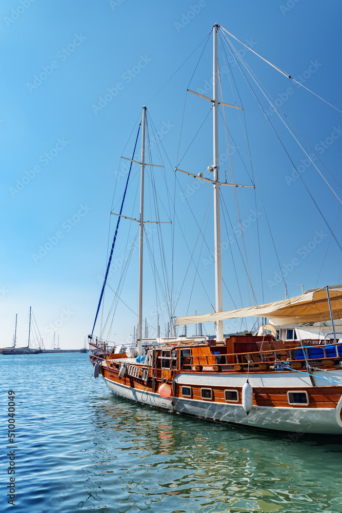 Scenic view of yachts moored in Milta Bodrum Marina, Turkey Scenic view of yachts moored in Milta Bodrum Marina, Turkey