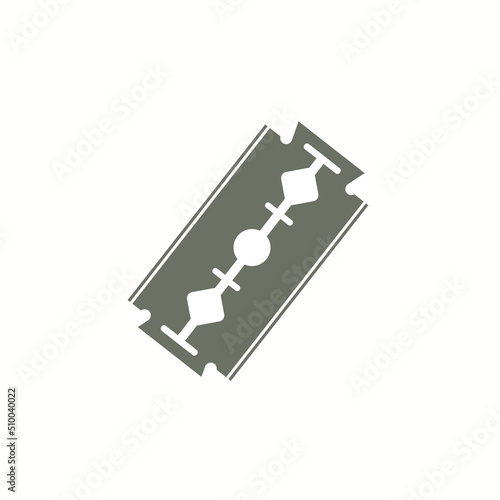 Razor blade icon.gray icon isolated on white background.