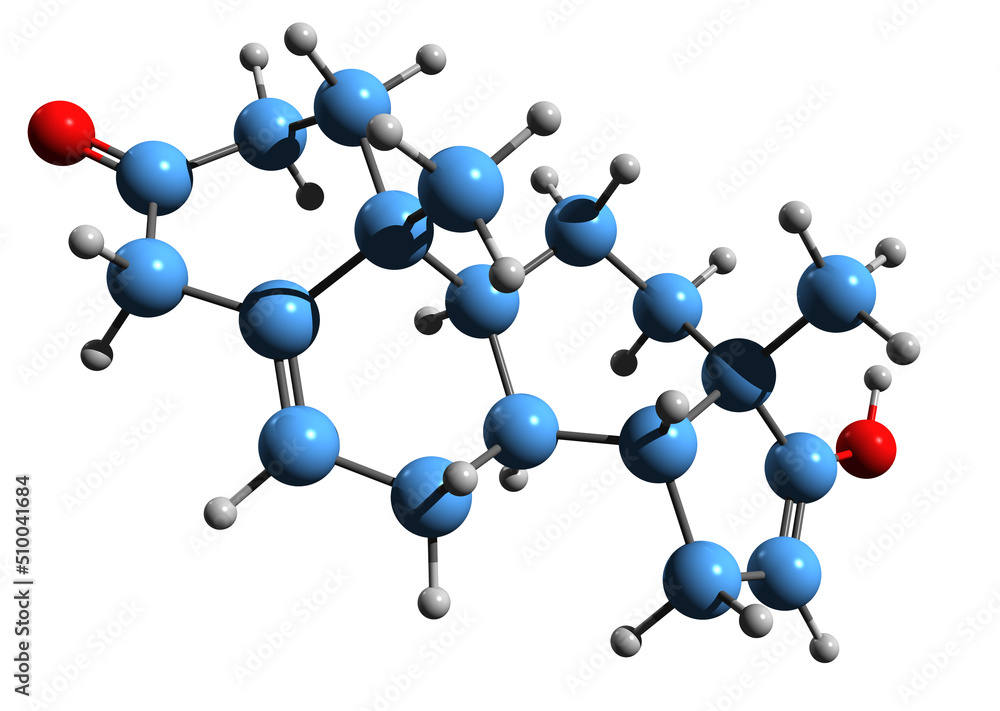 3D image of Androstadienone skeletal formula - molecular chemical structure of pheromone isolated on white background
3D image of Androstadienone skeletal formula - molecular chemical structure of pheromone isolated on white background