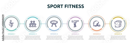 Photo sport fitness concept infographic design template