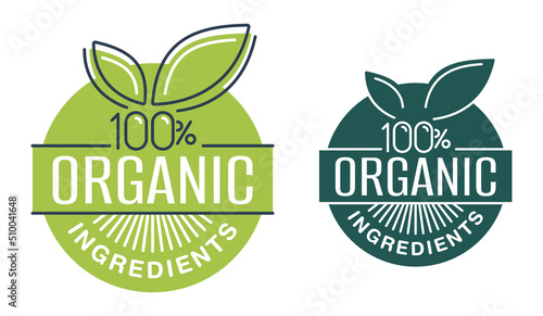 100 percent Organic Ingredients badge