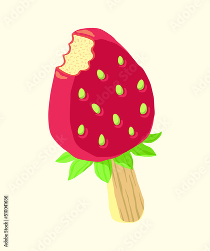 strawberry popsicle ice-cream 