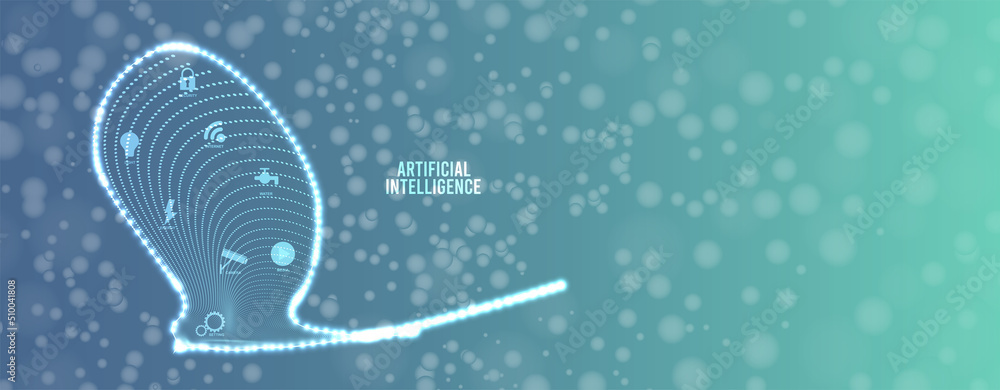 Obraz premium Conceptual technology illustration of artificial intelligence