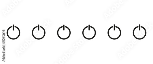 Set of on/off icons,buttons.Turn power on or off, symbols isolated on white background.Vector design