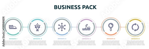 Foto business pack concept infographic design template