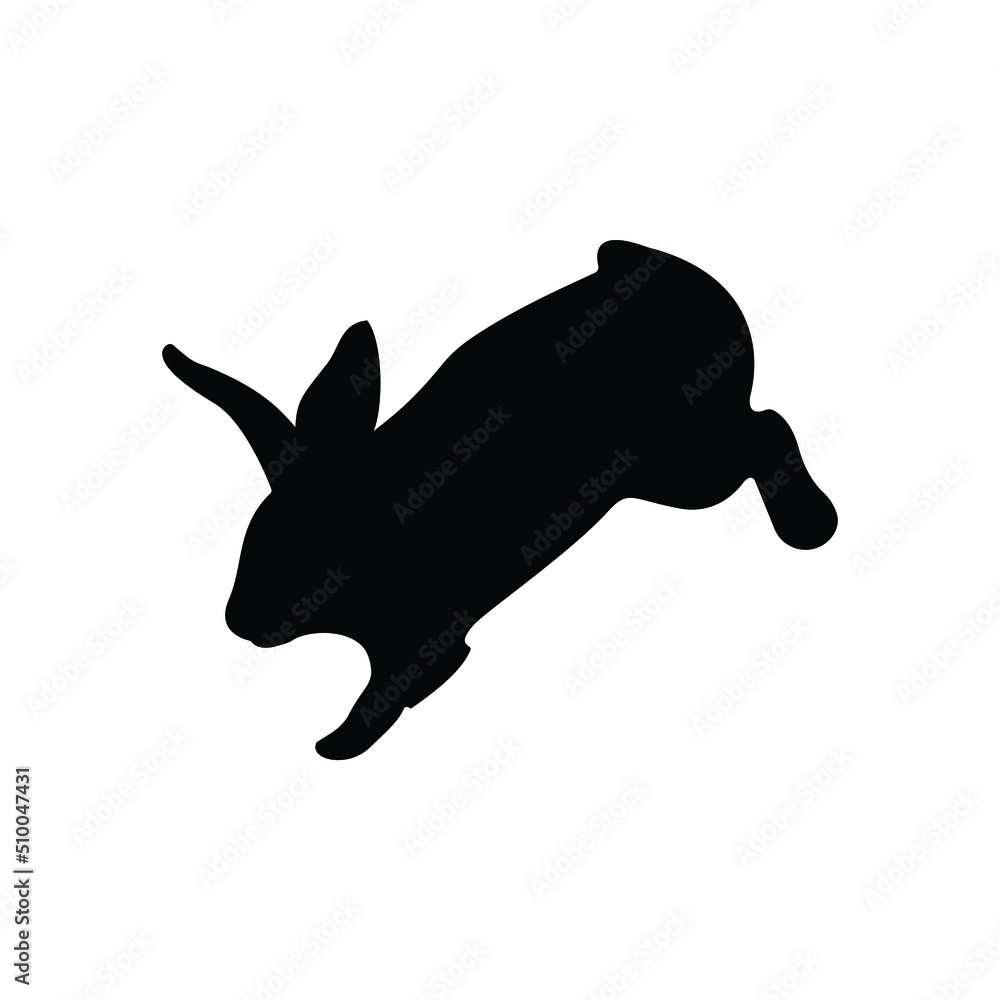 rabbit silhouette illustration black art design rabbit silhouette illustration black art design