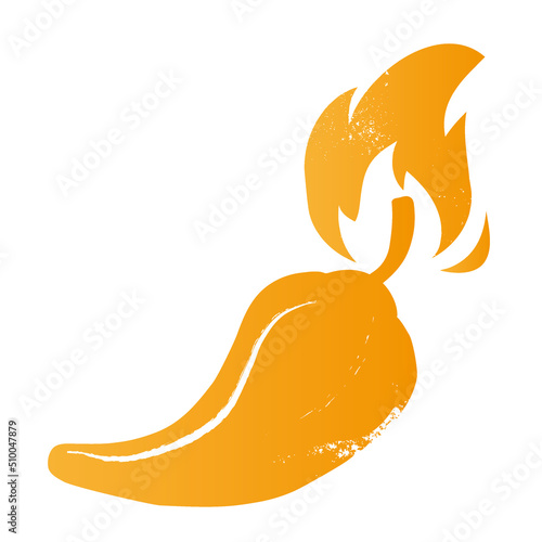 Hot Chili Pepper vector illustration - orange fruit
