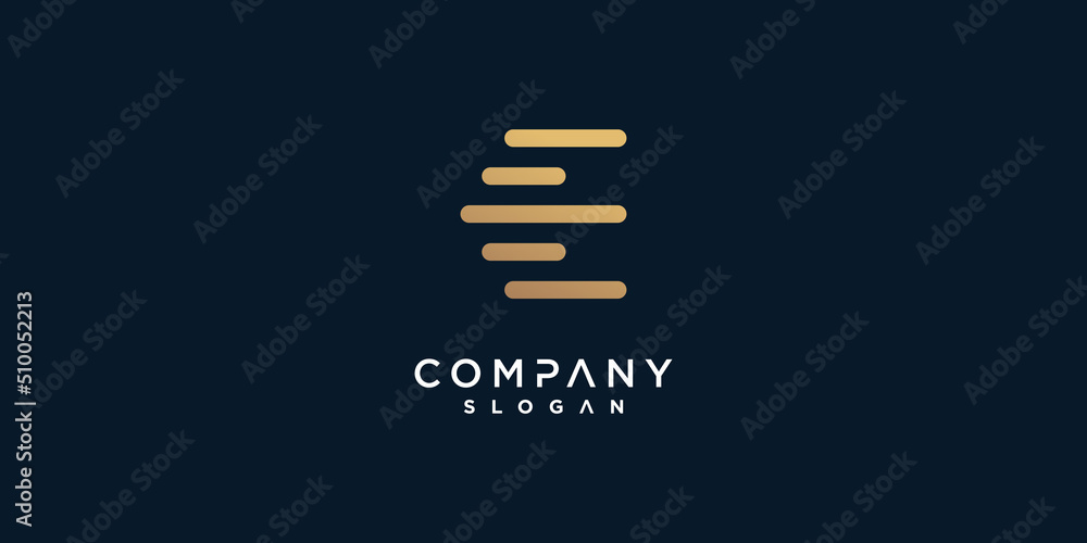 Letter E vector icon logo design with creative unique style Premium ...
