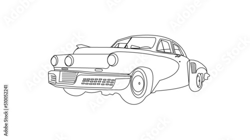 Платно Modern vector layout of a classic car