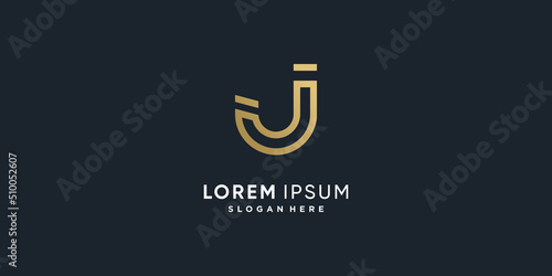 Letter J vector icon logo design with creative unique style Premium Vector
