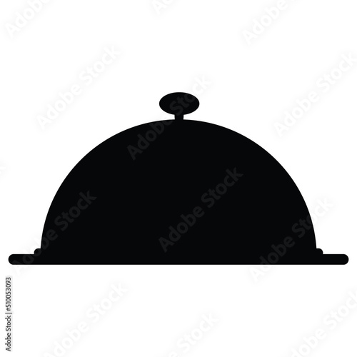 dish serve tray cloche icon
