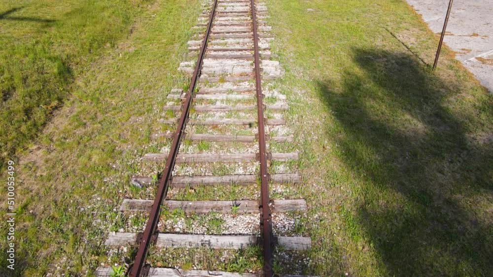 Slow track over old industrial train tracks. Slow track over old industrial train tracks.