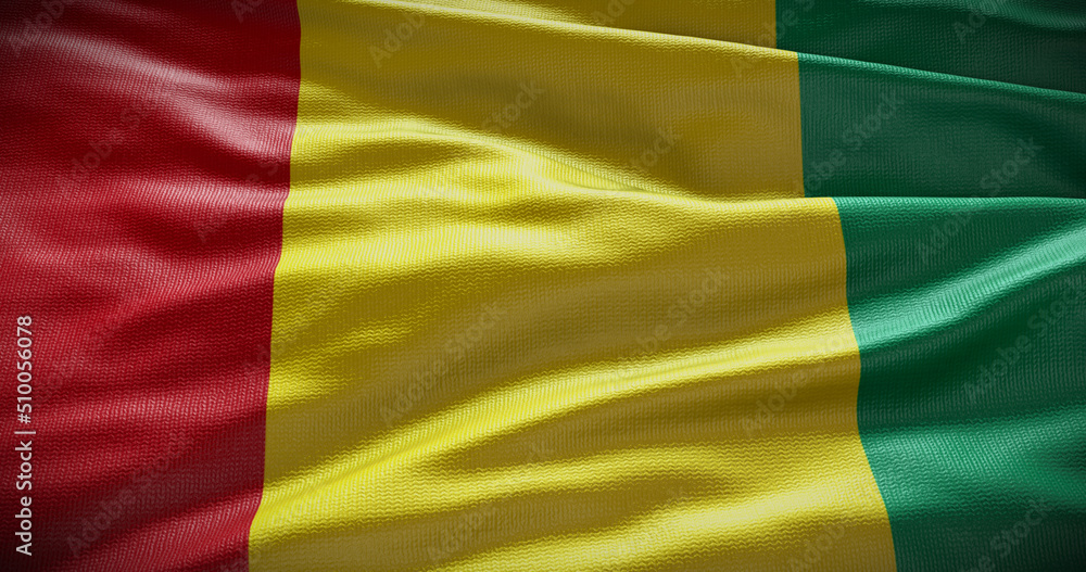 Obraz premium Guinea national flag background illustration. Symbol of country