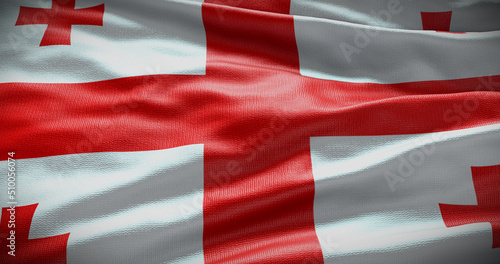 Foto Georgia national flag background illustration. Symbol of country