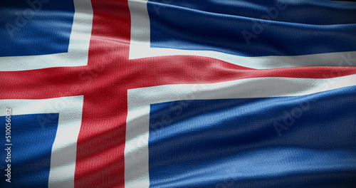 Iceland national flag background illustration. Symbol of country