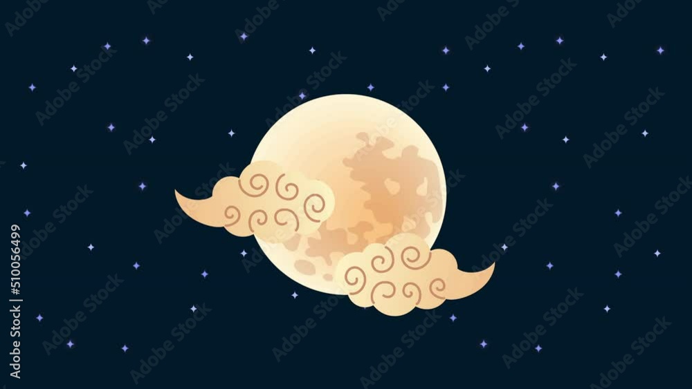 mid autumn festival animation with fullmoon mid autumn festival animation with fullmoon