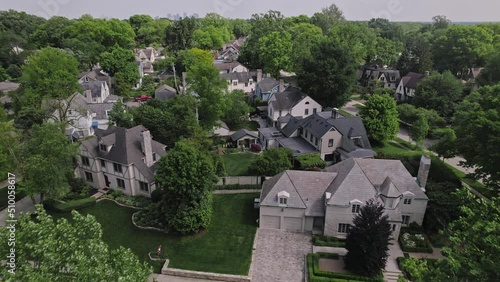 Drone Shot of Wealthy Estates - Upper Arlington, Ohio photo