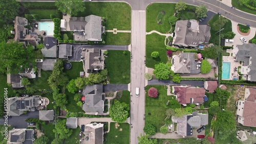 Aerial Shot of Upscale Suburban Neighborhood - Upper Arlington, Ohio photo