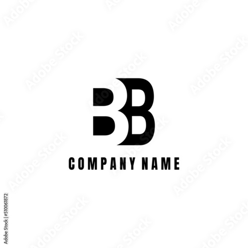 logo letter b bb window combination stock vector