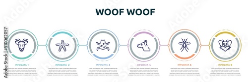 Leinwand Poster woof woof concept infographic design template