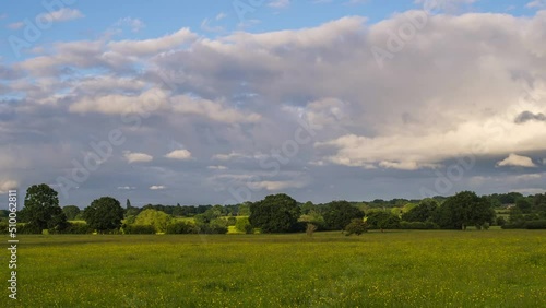 Blue sky background with a tiny clouds
