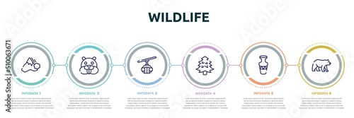 Tableau sur toile wildlife concept infographic design template