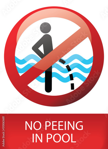 no peeing in swimming pool signs