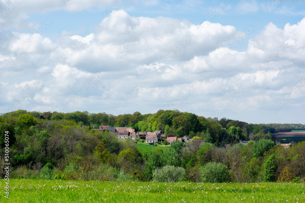 Village in the Hills of the Normandy region Village in the Hills of the Normandy region