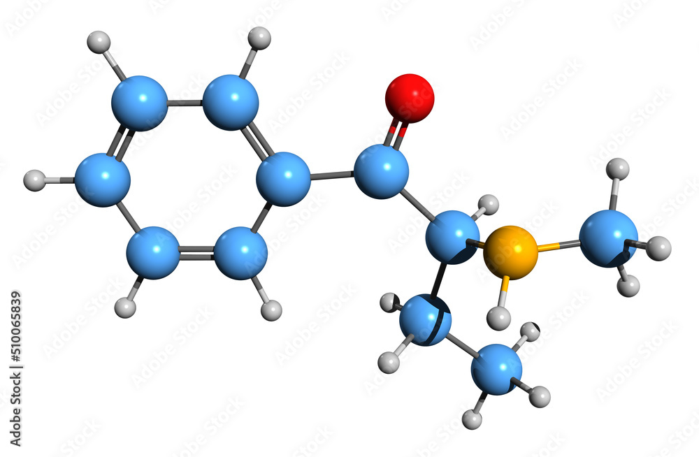 3D image of Buphedrone skeletal formula - molecular chemical structure of stimulant MABP isolated on white background
3D image of Buphedrone skeletal formula - molecular chemical structure of stimulant MABP isolated on white background
