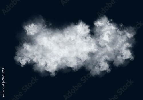 clouds of smoke on a dark blue background