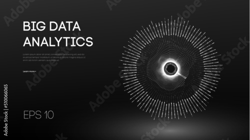 Big data visualization. Background 3d. Big data connection background. Cyber technology Ai tech wire network futuristic wireframe data visualisation. Vector illustration . Artificial intelligence .