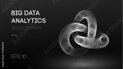 Artificial intelligence analytics. Data technology science concept. Network analysis sphere abstract. Futuristic ai digital cloud. Cyber tech vector illustration machine learning. EPS 10.