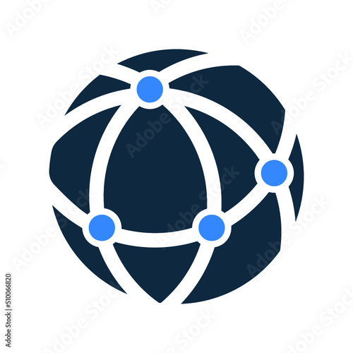 Cdn, global, big data icon. Simple editable vector design isolated on a white background.