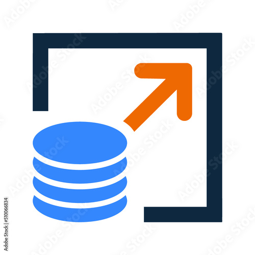 Cdn, storage icon. Simple editable vector design isolated on a white background.