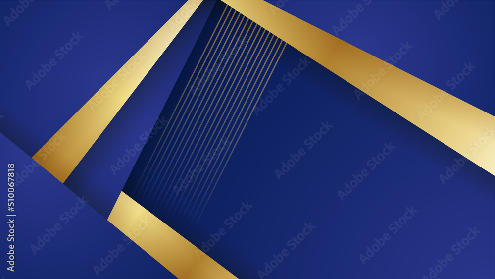 Abstract blue background with luxury elegant golden lines Abstract blue background with luxury elegant golden lines