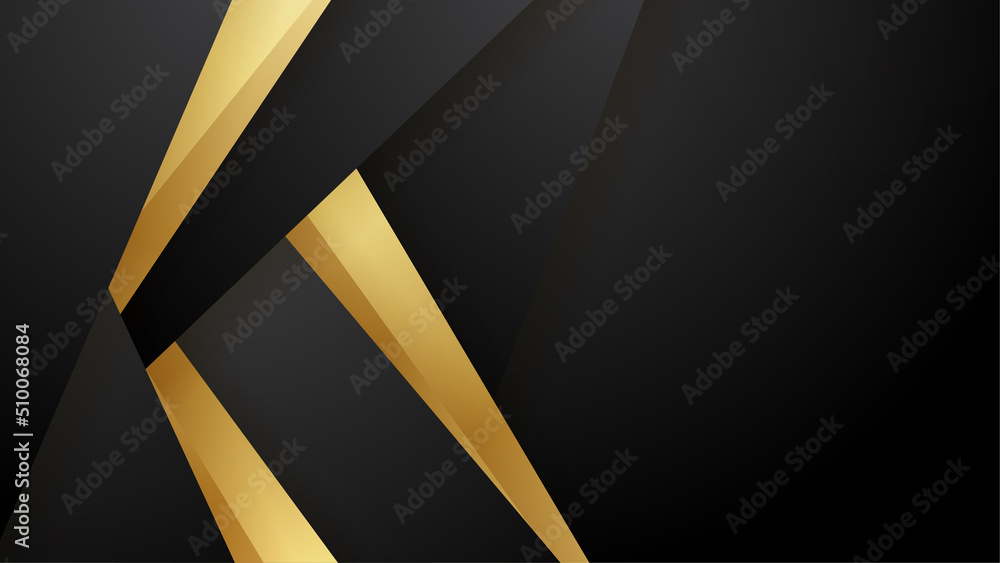 Luxury elegant black background with golden lines and waves Luxury elegant black background with golden lines and waves