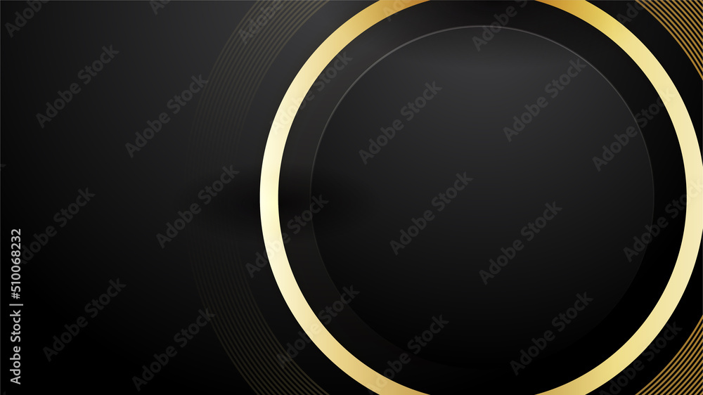 Luxury elegant black background with golden lines and waves Luxury elegant black background with golden lines and waves
