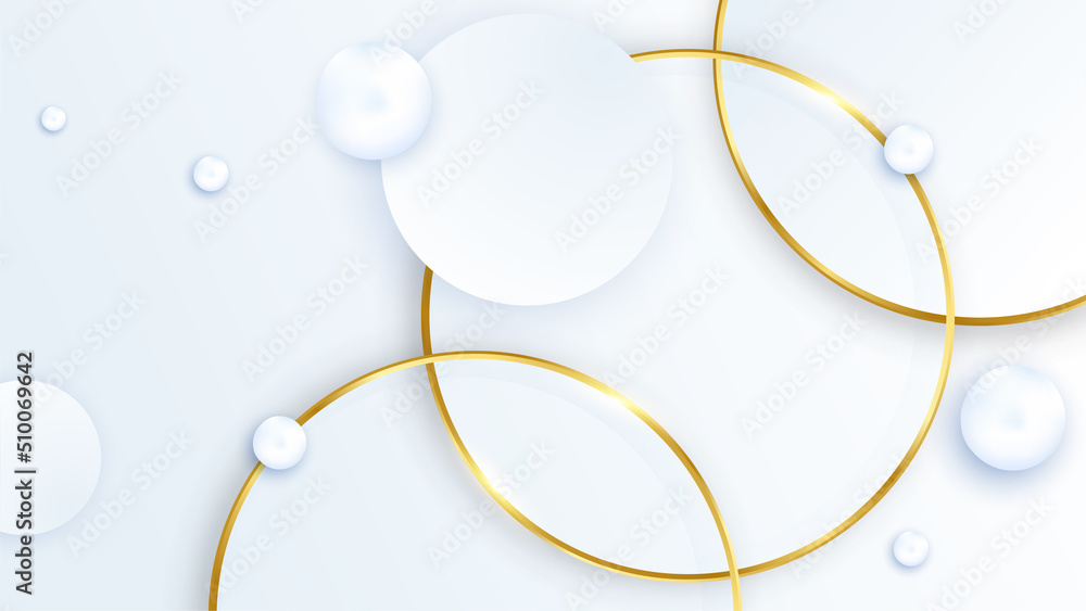 Abstract gold circle lines on white background Stock Vector | Adobe Stock