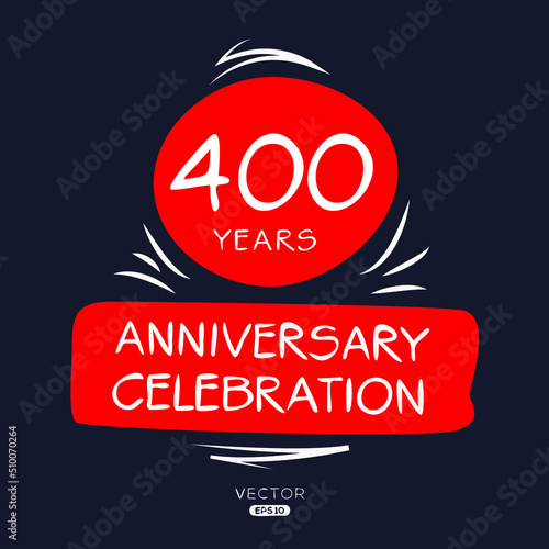 400 years anniversary celebration Design, Vector illustration.