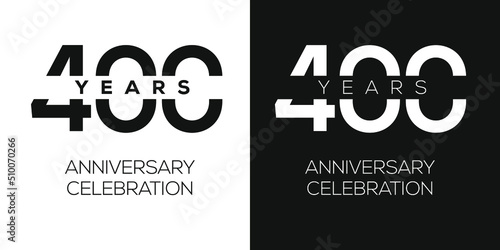 400 years anniversary celebration Design, Vector illustration.