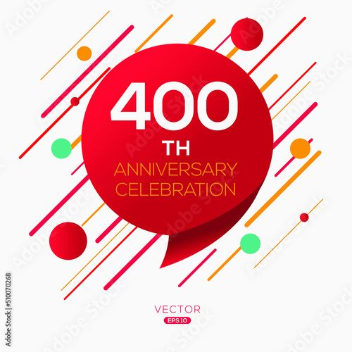 400 years anniversary celebration Design, Vector illustration.