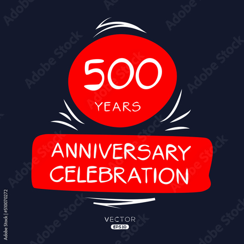 500 years anniversary celebration Design, Vector illustration. photo