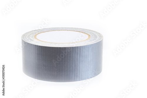 A Duct tape roll  also called duck tape, is cloth- or scrim-backed pressure-sensitive tape, often coated with polyethylene. © Alfredo