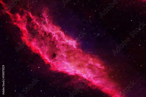 Obraz na plátně Beautiful red space nebula