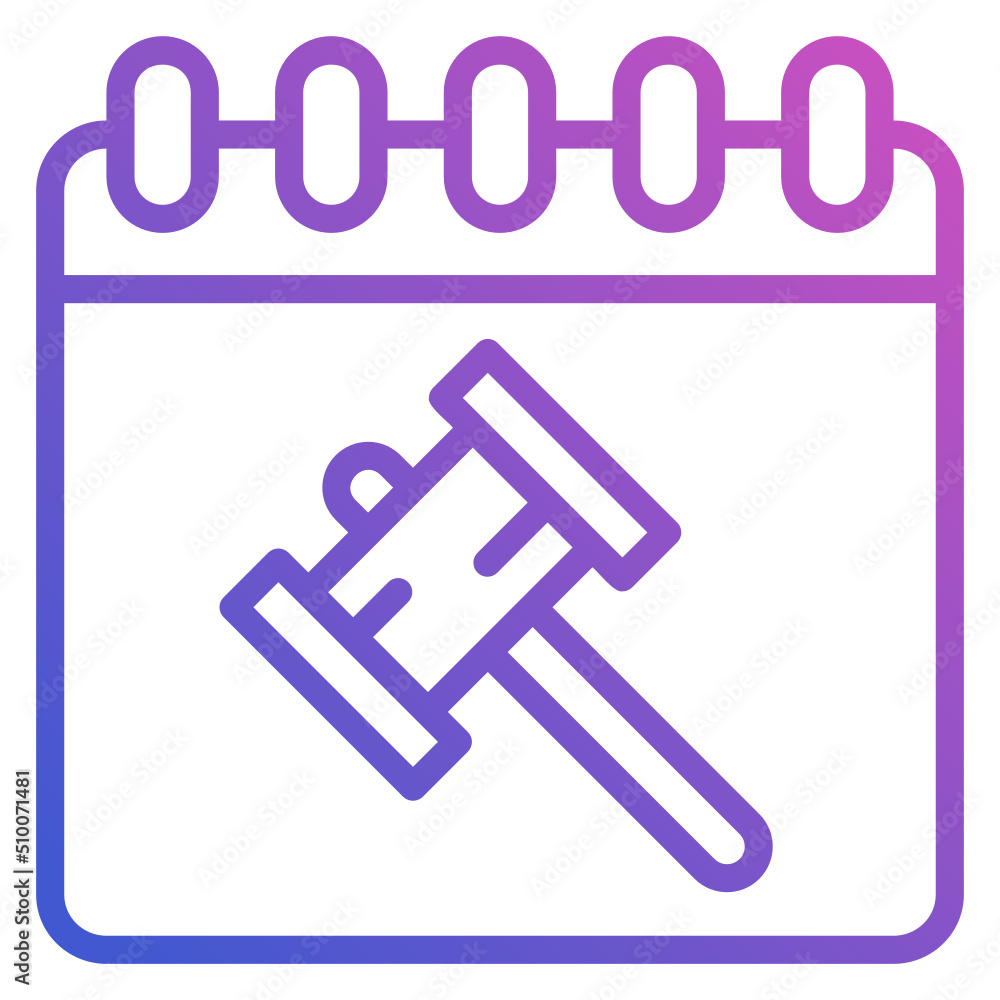 Calendar Schedule Auction line gradient icon. Can be used for digital product, presentation, print design and more. Calendar Schedule Auction line gradient icon. Can be used for digital product, presentation, print design and more.
