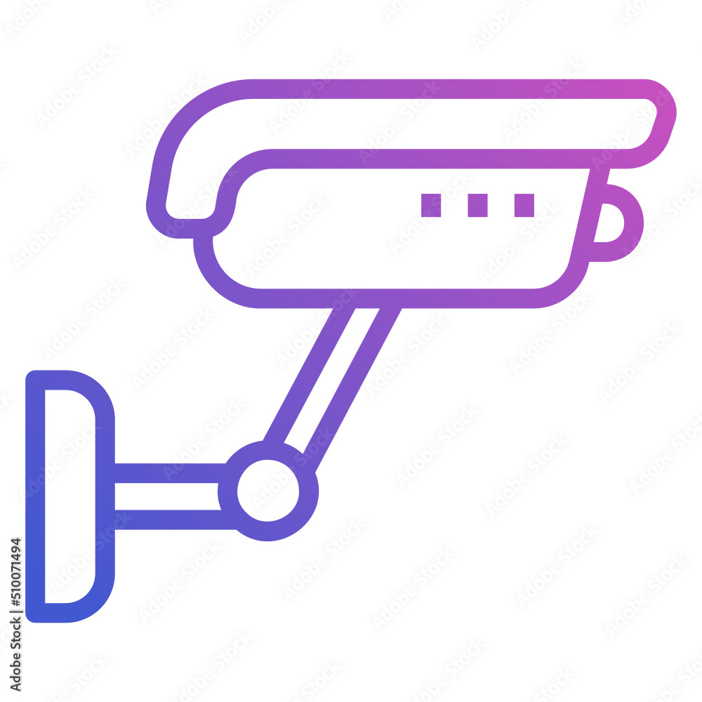 Cctv line gradient icon. Can be used for digital product, presentation, print design and more. Cctv line gradient icon. Can be used for digital product, presentation, print design and more.