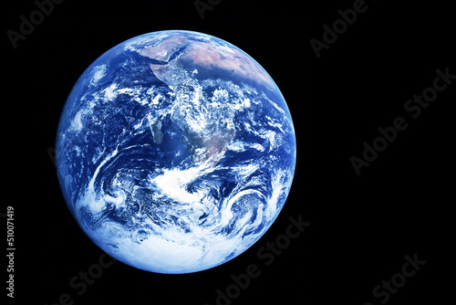 Fototapeta Naklejka Na Ścianę i Meble -  Planet Earth, on a dark background. Elements of this image furnished by NASA