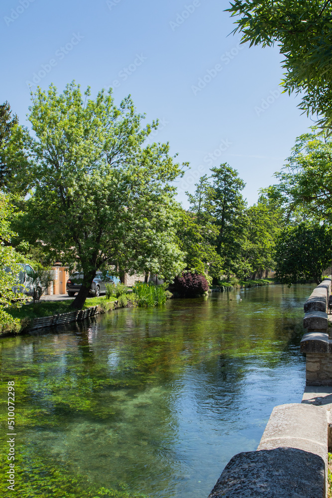 Fototapeta premium European canal clear water French stream 