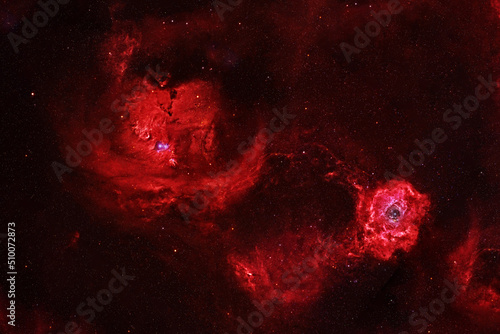 Fototapeta Naklejka Na Ścianę i Meble -  Beautiful red space nebula. Elements of this image furnished by NASA